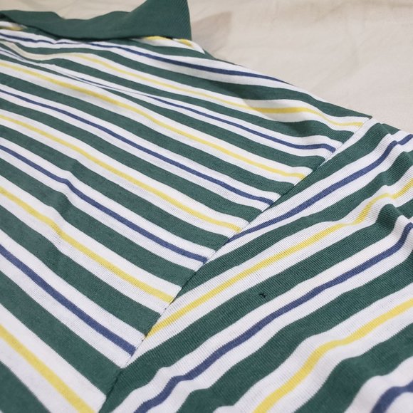 Vintage 80s The MENS Store at Sears Green Yellow Golf Polo Shirt - Picture 7 of 7